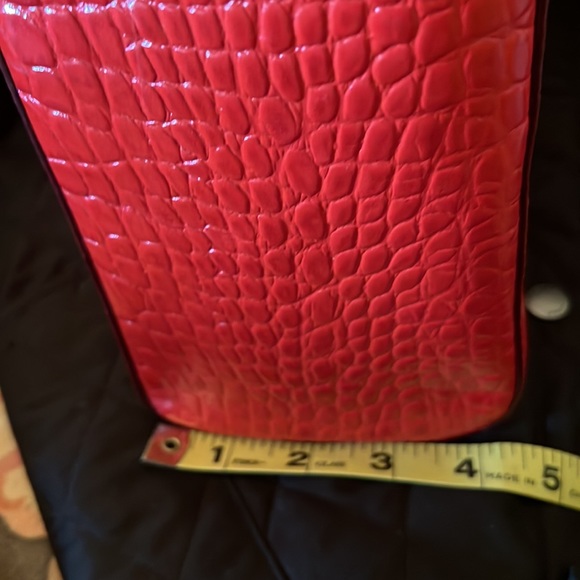 Red Kate Spade Pebbled Leather Satchel Handbag - Picture 12 of 14